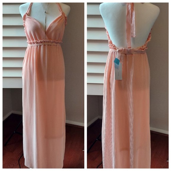 Lush Dresses & Skirts - NWT Lush Halter Style Maxi  Dress Light Pink   Size  S